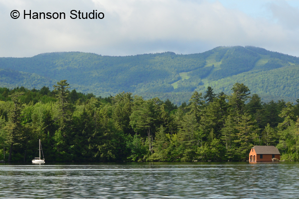 Sunapee, NH - Mt. Sunapee over Lake Sunapee - Summer